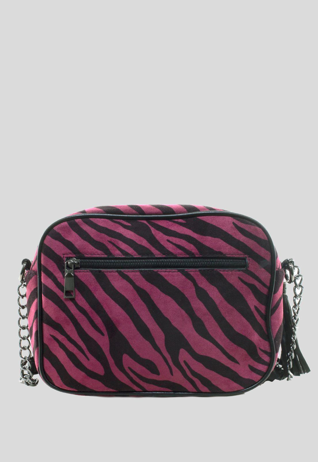 Bandolera Mediana Full Cebra Rosado-2