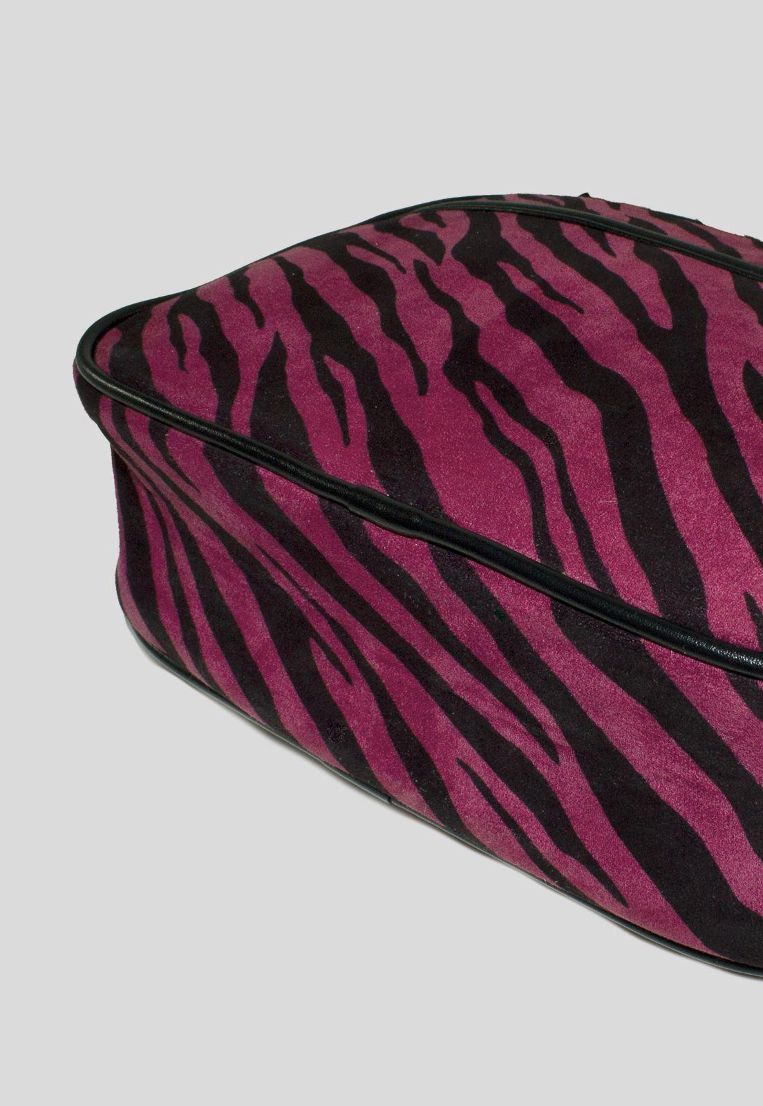 Bandolera Mediana Full Cebra Rosado-4