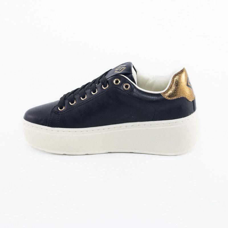 Zapatillas Ecocuero Elasticado Negro Mailea-2
