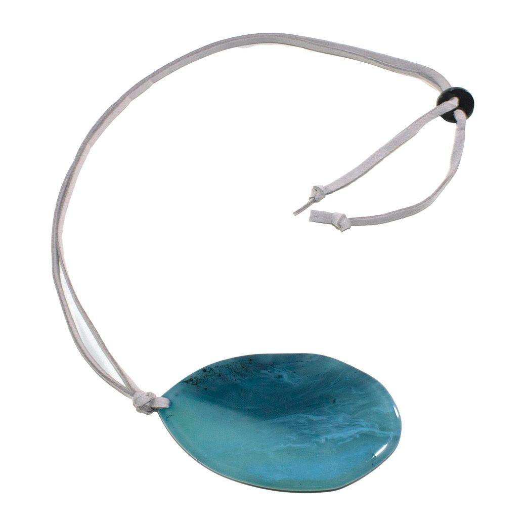 Collar Acrilico Gota  Petroleo-2