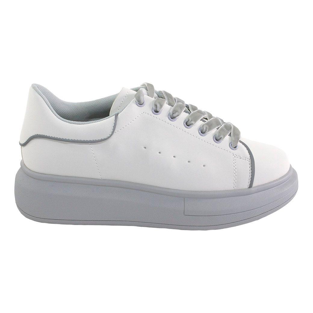 Zapatilla Planta Gris Blanco-1