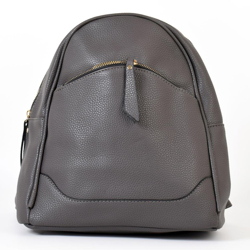 Mochila Cierre Redondo Gris-0