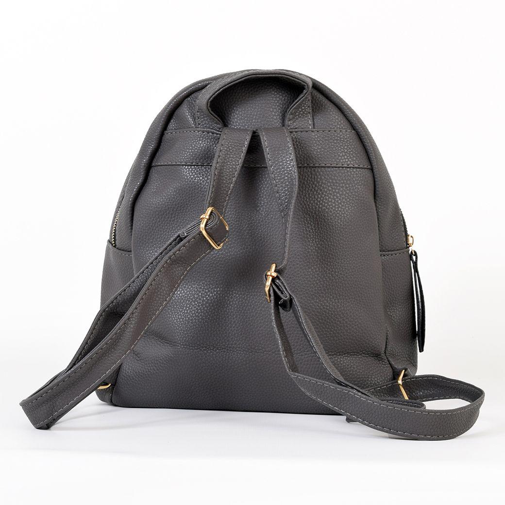 Mochila Cierre Redondo Gris-2