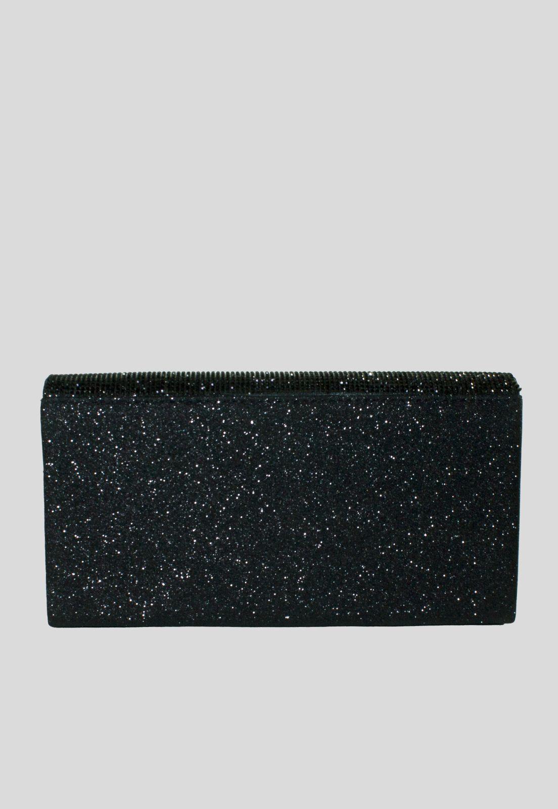 Cartera noche grande sobre tapa brillo Negro-2