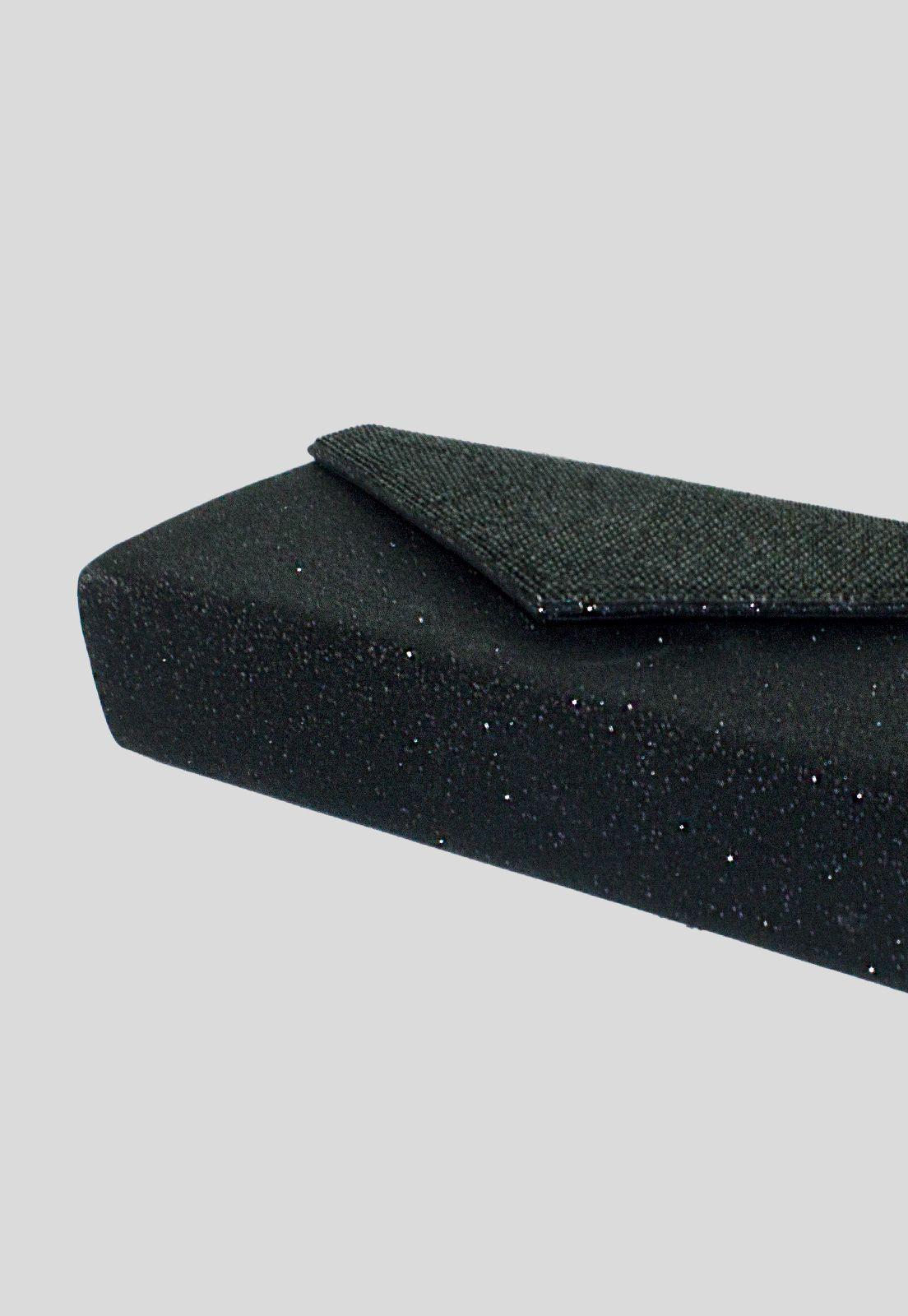 Cartera noche grande sobre tapa brillo Negro-4