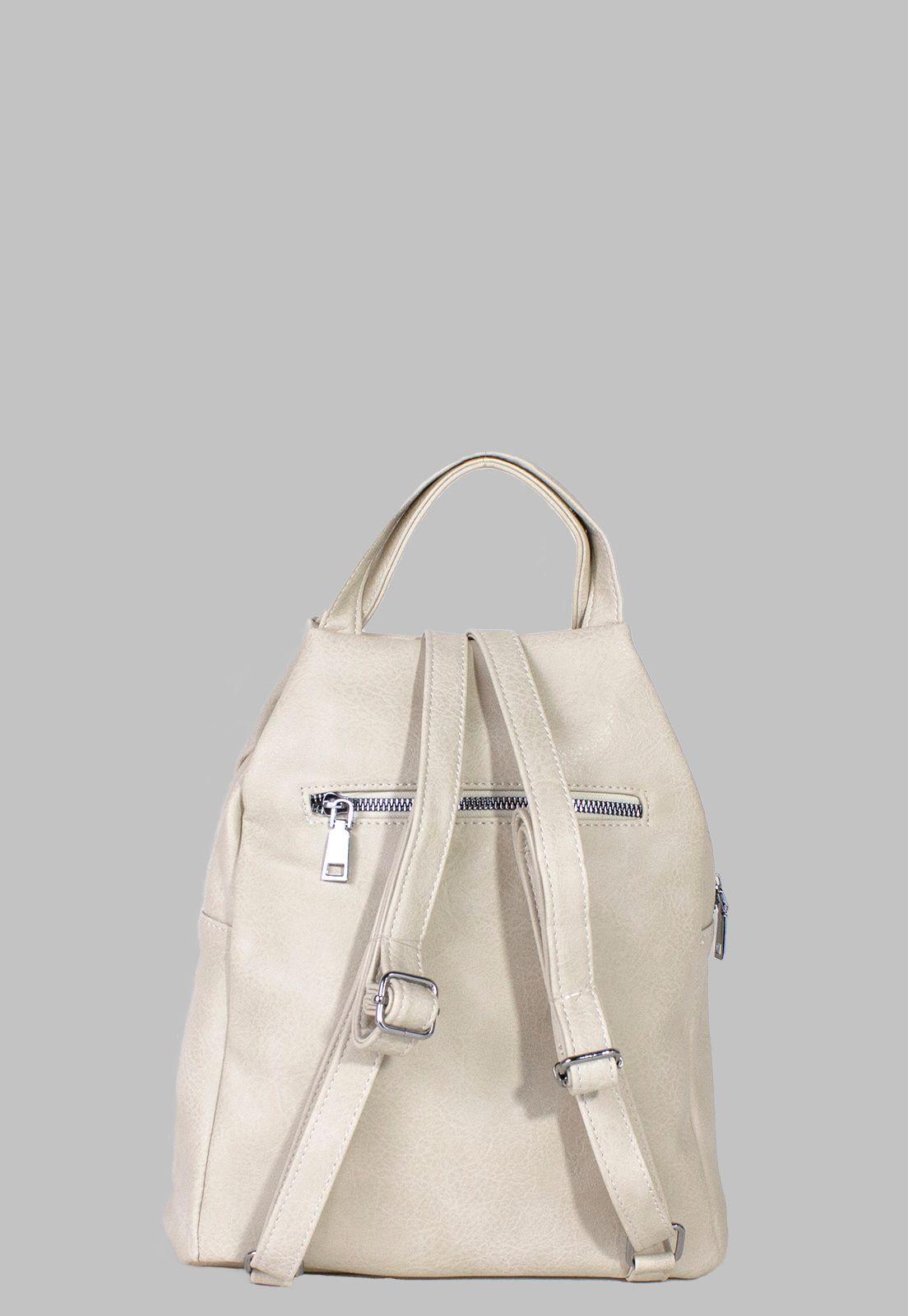 Mochila Cierre Externo Recto Beige-2