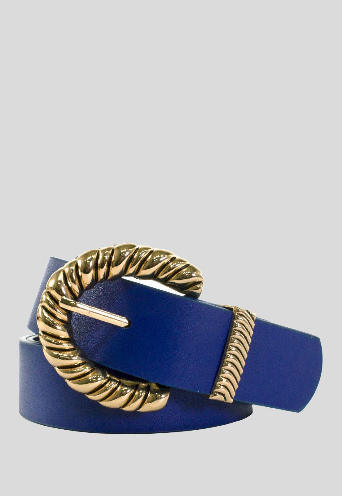 Cinturon Hebilla Pasador Enredado Azul-0