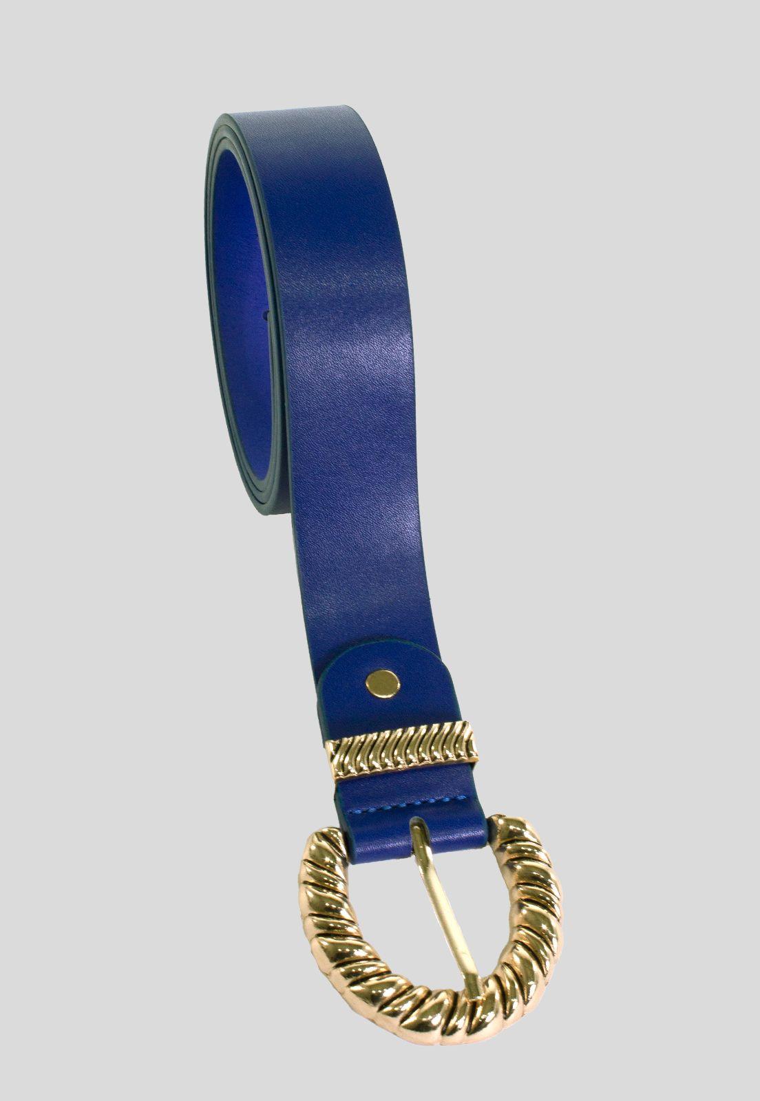 Cinturon Hebilla Pasador Enredado Azul-1