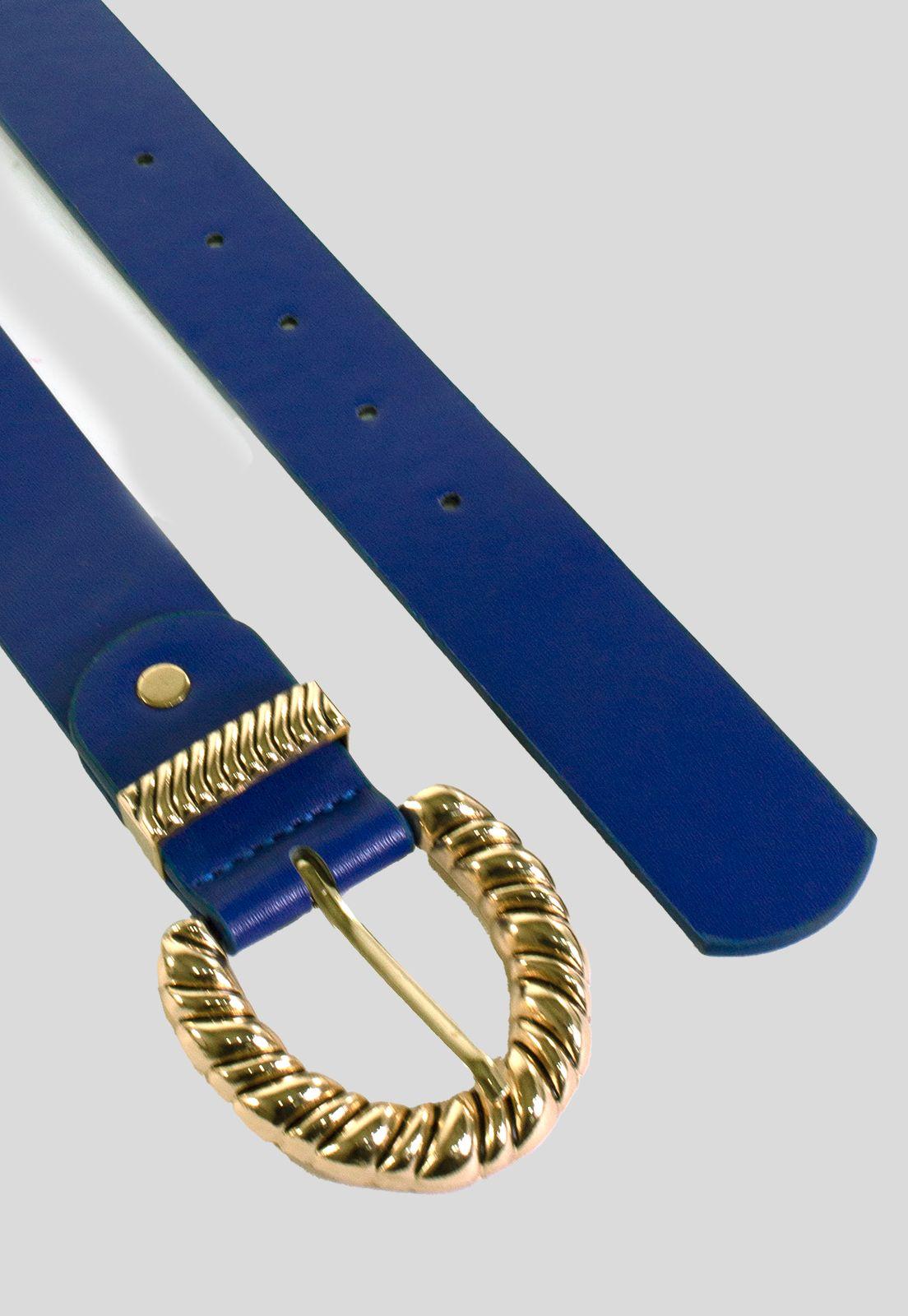 Cinturon Hebilla Pasador Enredado Azul-2