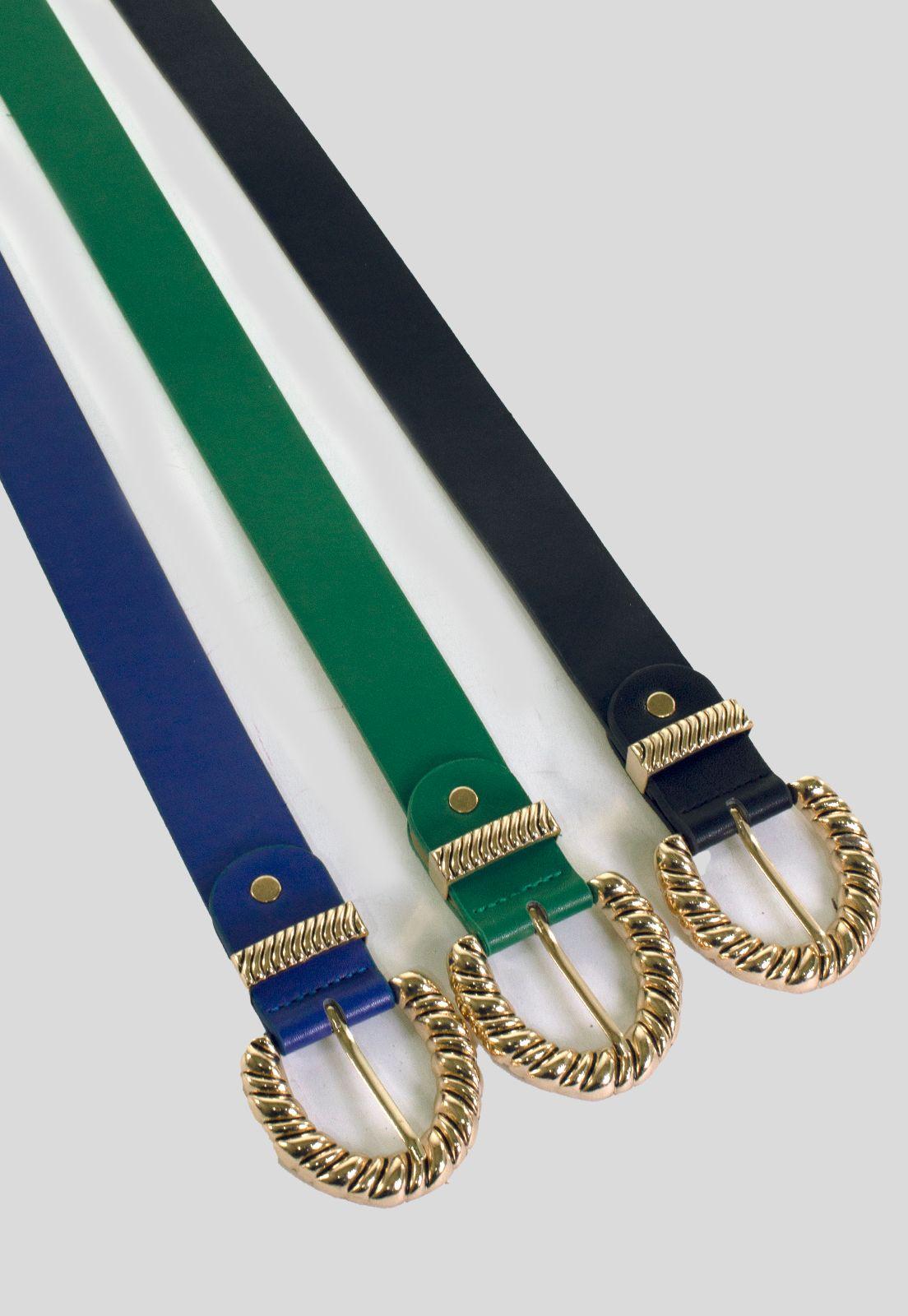 Cinturon Hebilla Pasador Enredado Azul-3