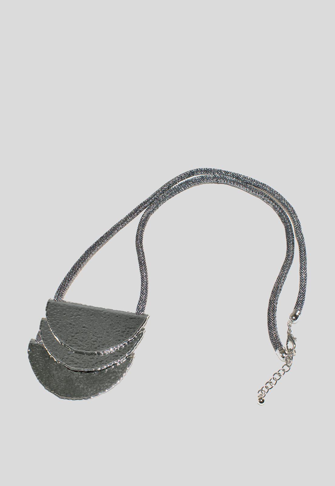 Collar largo 3 placas Plata-2