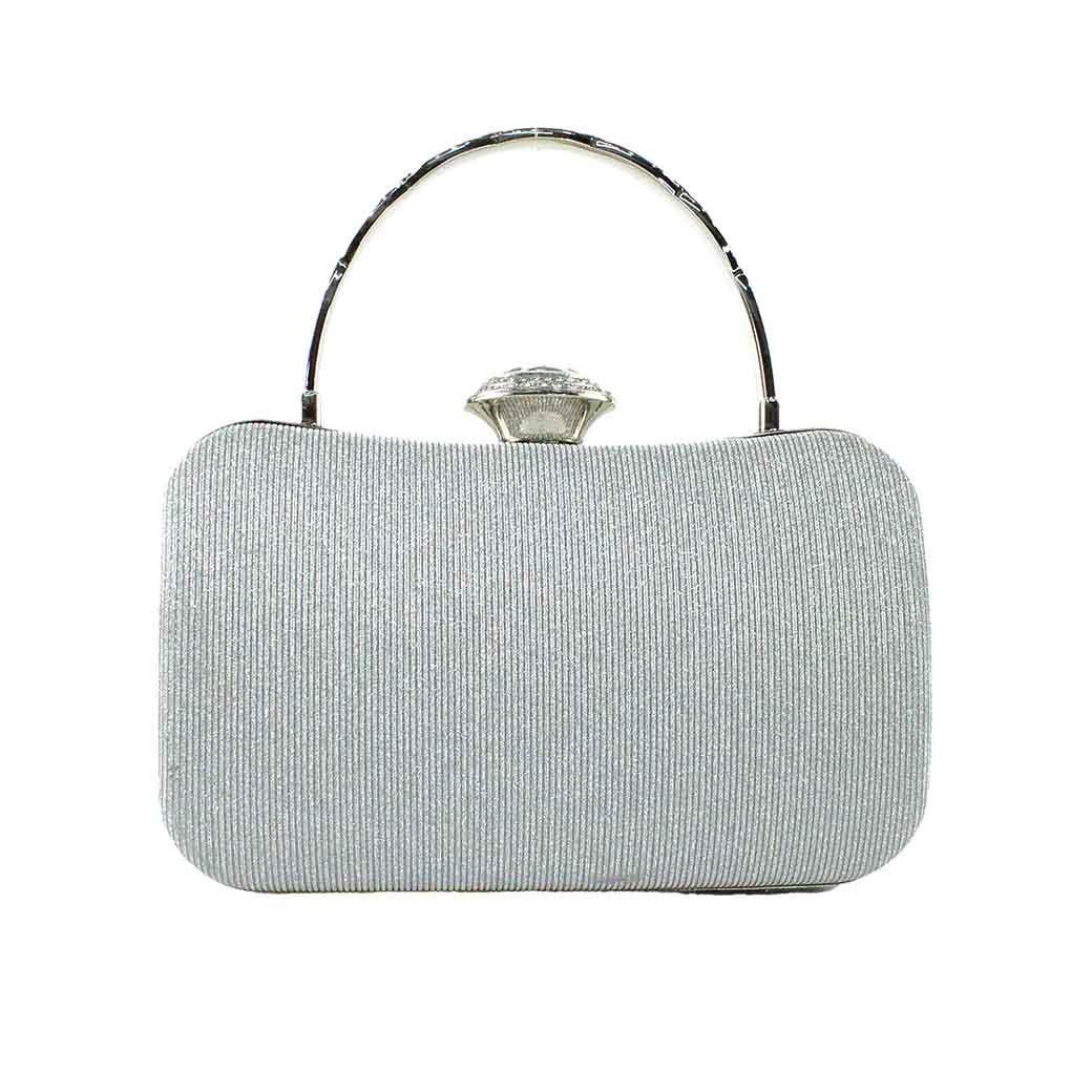 Cartera de Noche 872 Mujer Plateado Mailea-2