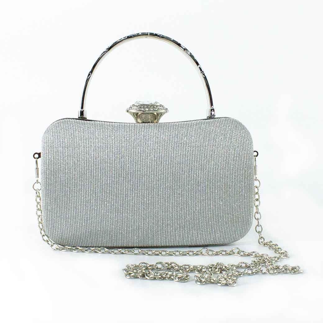 Cartera de Noche 872 Mujer Plateado Mailea-3