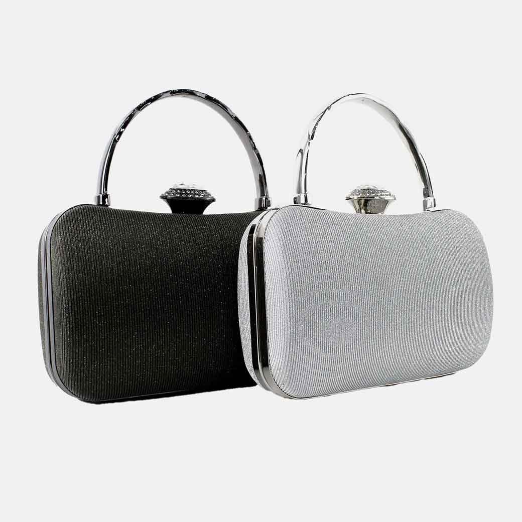 Cartera de Noche 872 Mujer Plateado Mailea-5
