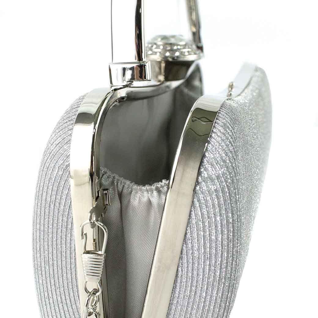 Cartera de Noche 872 Mujer Plateado Mailea-7
