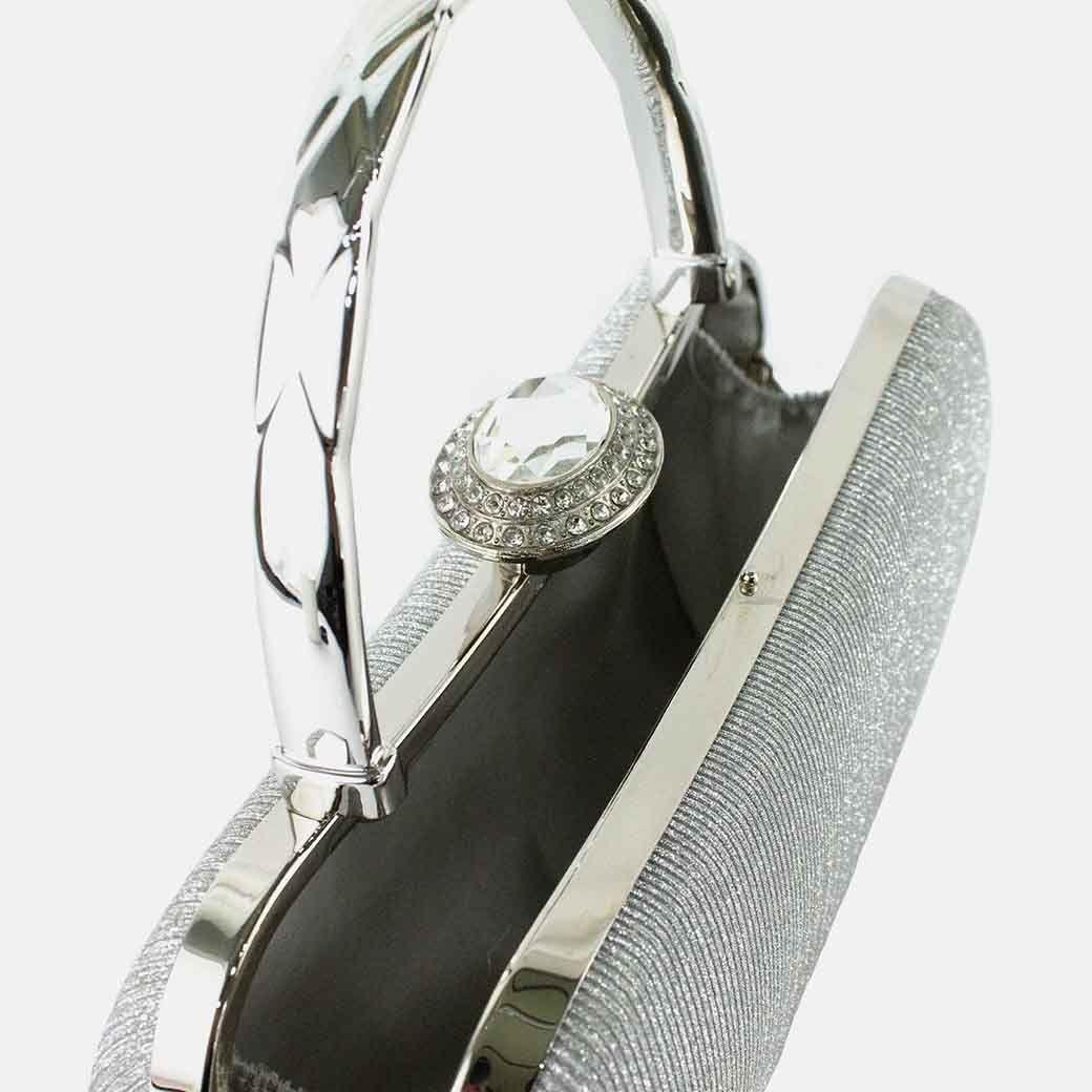 Cartera de Noche 872 Mujer Plateado Mailea-8