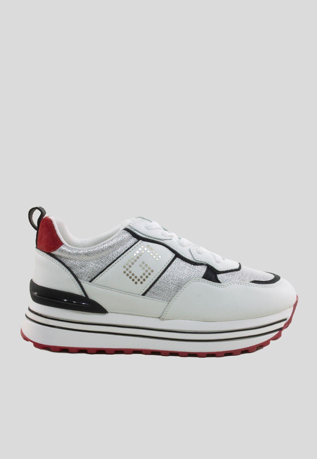 Zapatilla plataforma 3 materiales Blanco-1