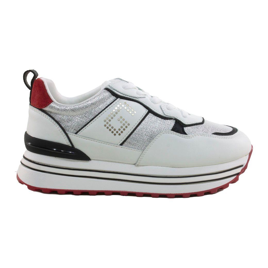 Zapatilla plataforma 3 materiales Blanco-1