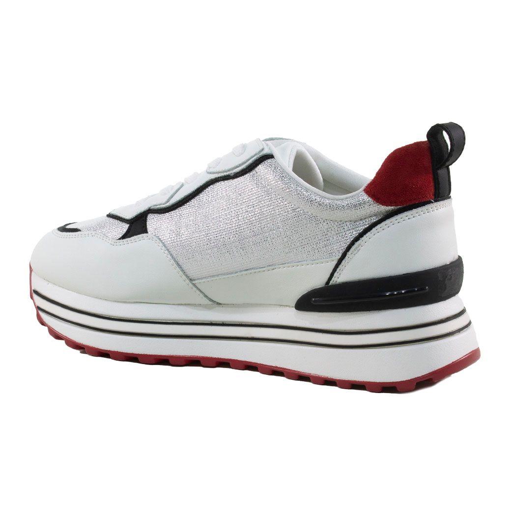 Zapatilla plataforma 3 materiales Blanco-2