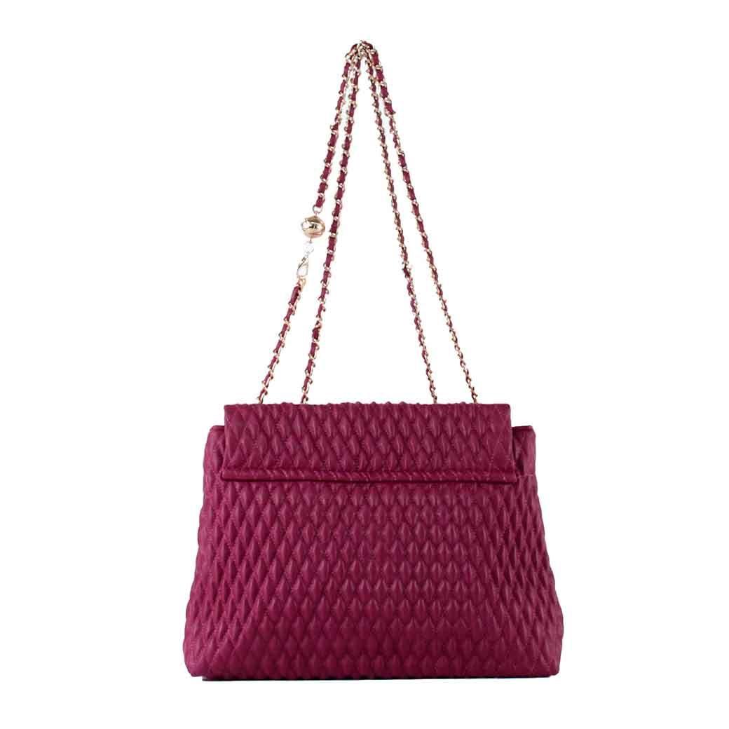Cartera Ecocuero Acolchada 465 Mujer Fucsia Mailea-2