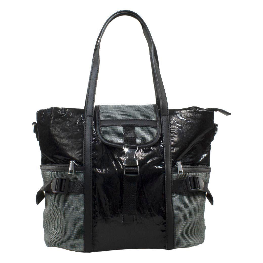 Cartera C/Franjas Negras Negro-0