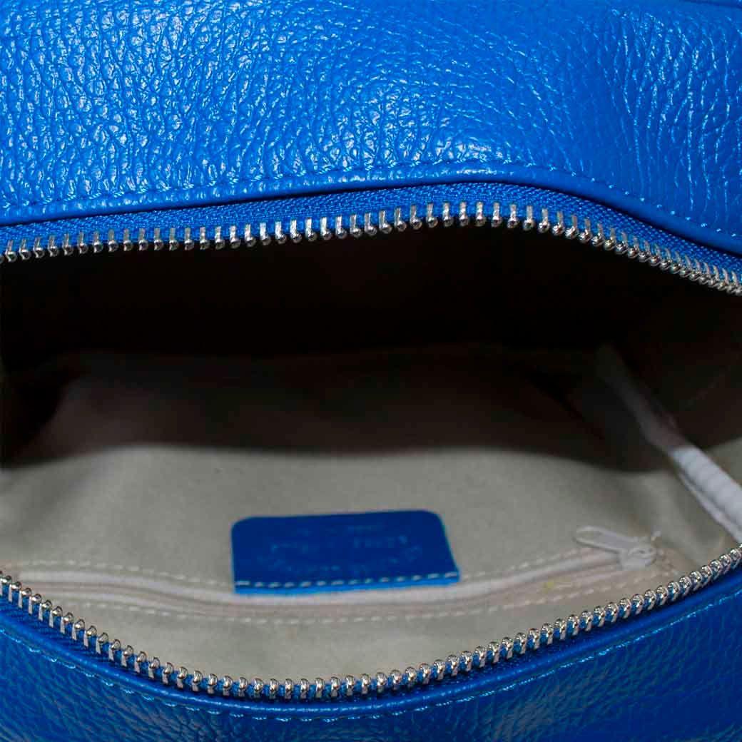 Mochila Cuero Bolsillo Reno Azul-3