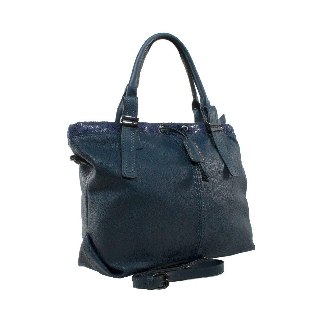 Cartera C/Argolla Azul-1