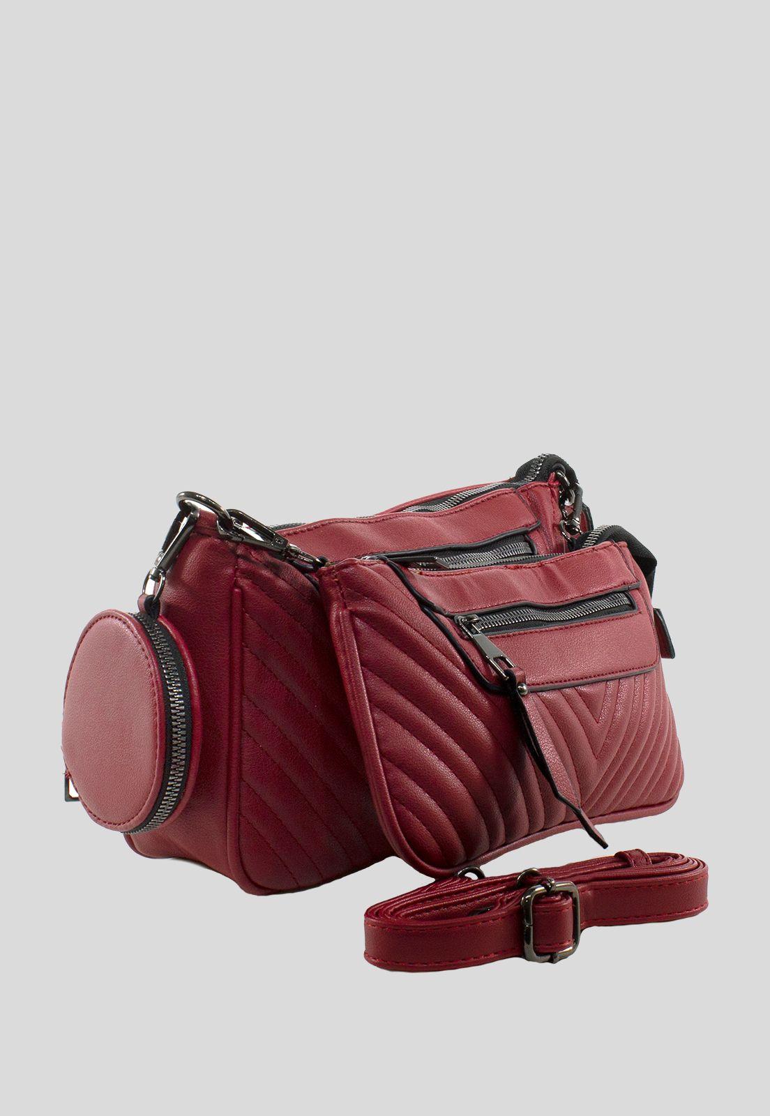 Bandolera Doble Cierre Rojo-1