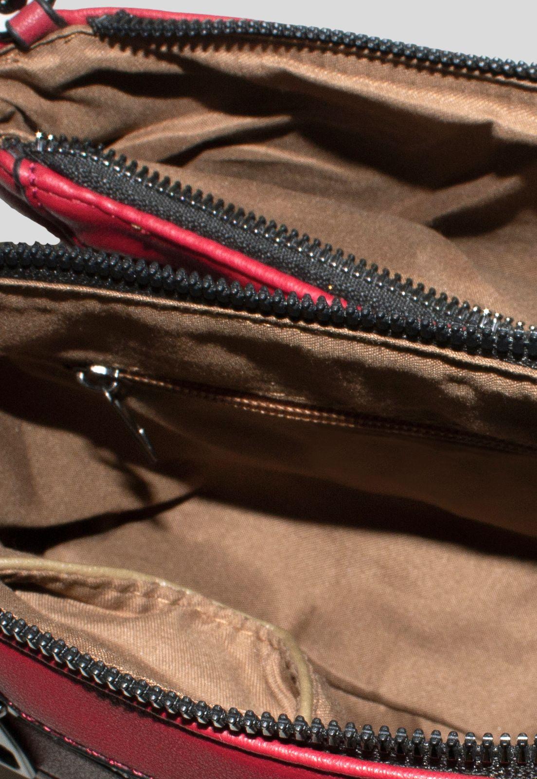 Bandolera Doble Cierre Rojo-4