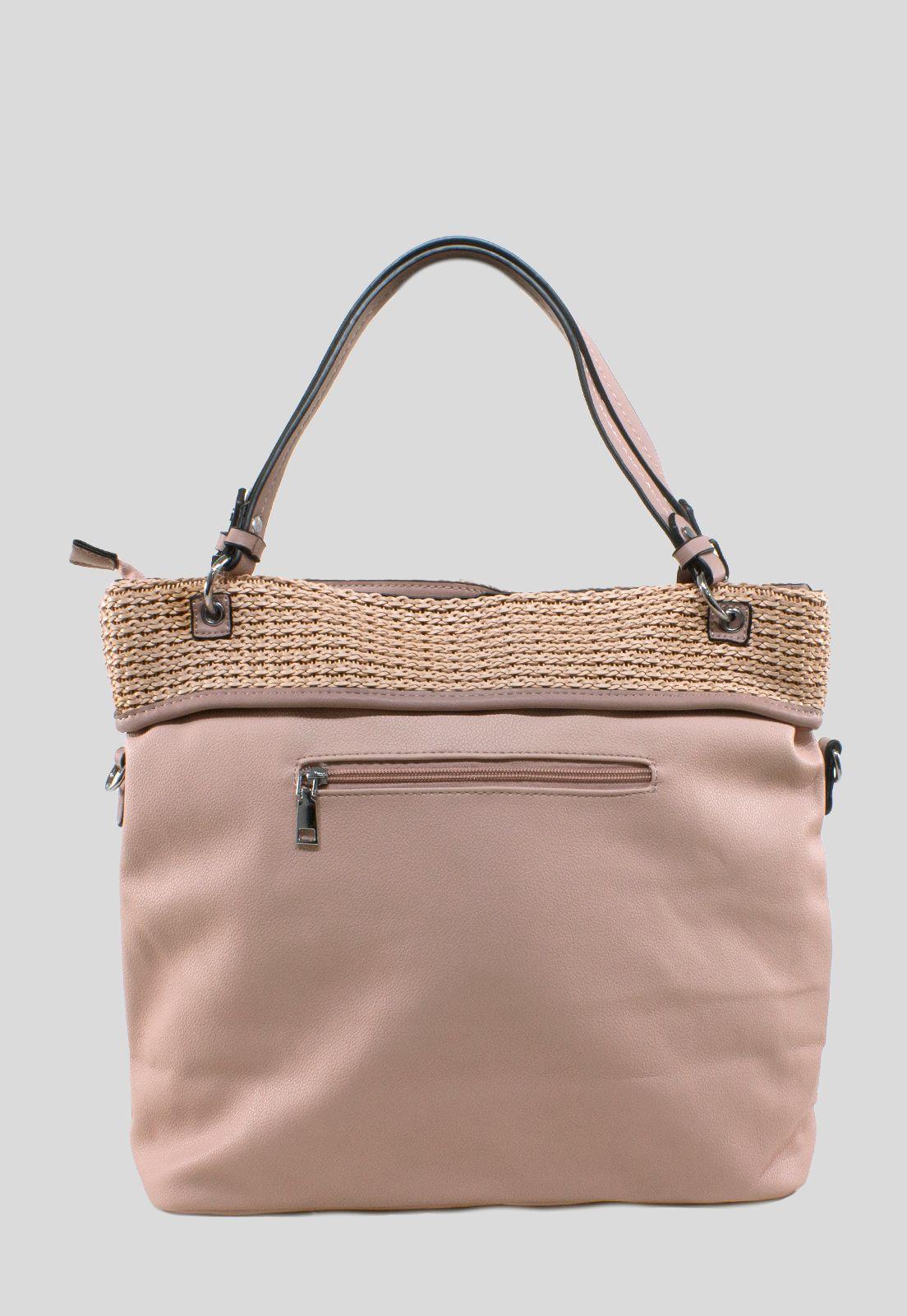 Cartera Franja Tejida Rosado-2