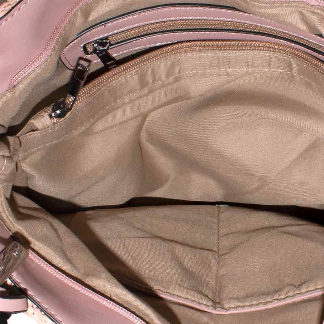 Cartera C/Franja Tejida Rosado-3