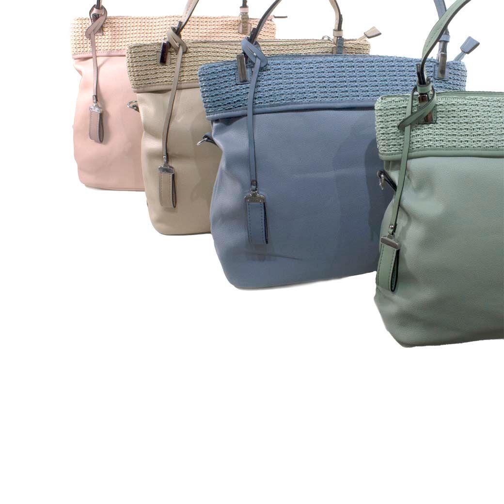 Cartera C/Franja Tejida Rosado-4