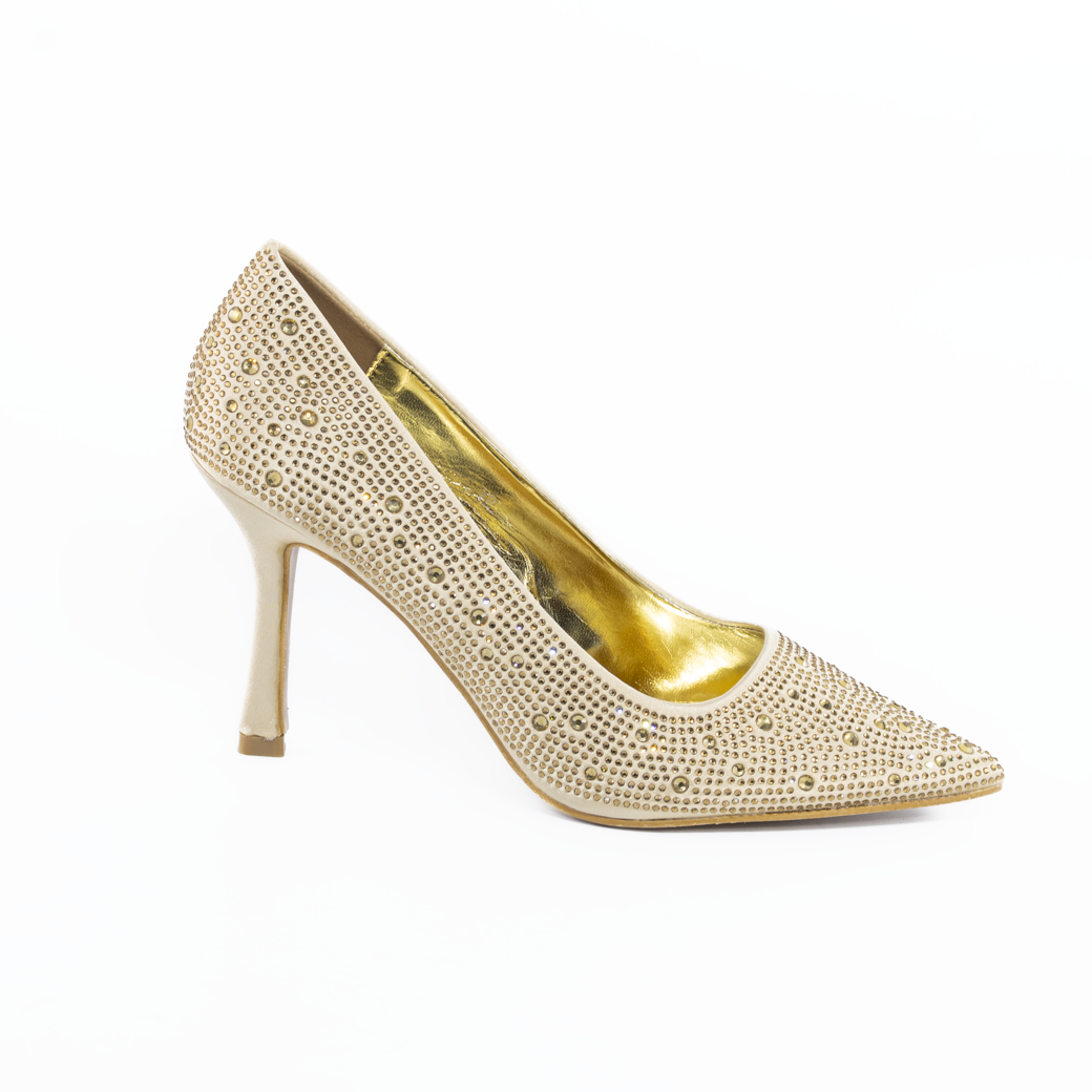 Stiletto cerrado noche c/strass Oro-0