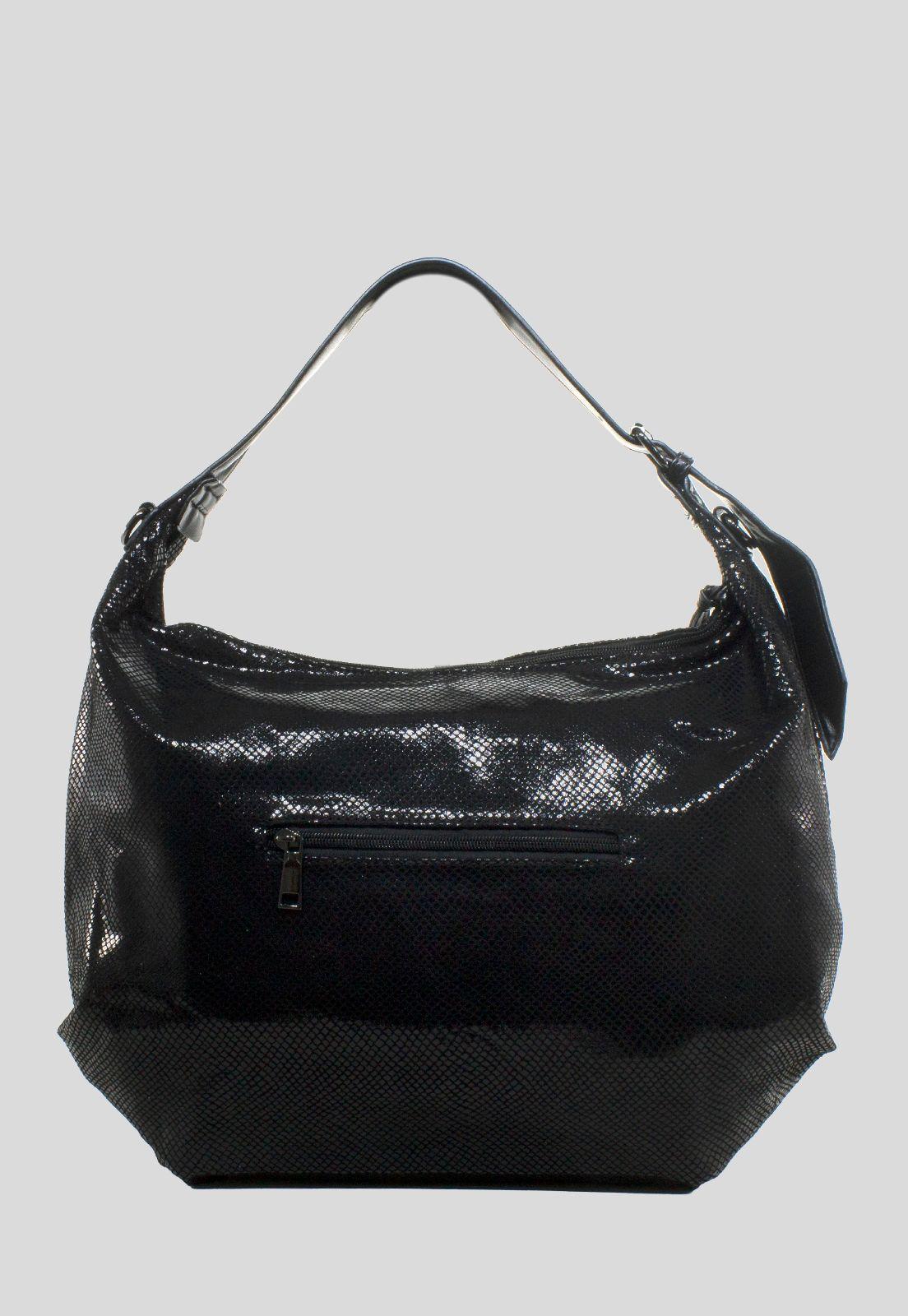 Cartera Grande Bote Piton Negro-2