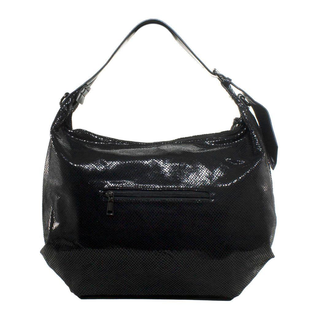 Cartera Grande Bote Piton Negro-2