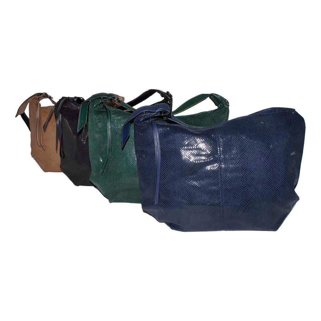 Cartera Grande Bote Piton Negro-5