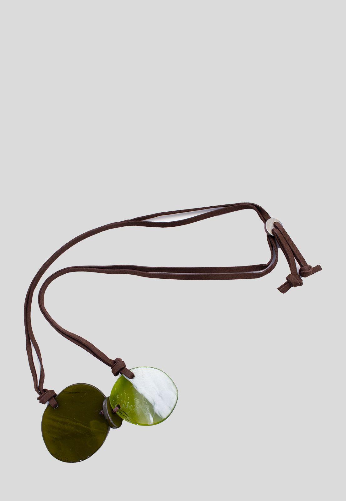 Collar Placa Simple Verde-1
