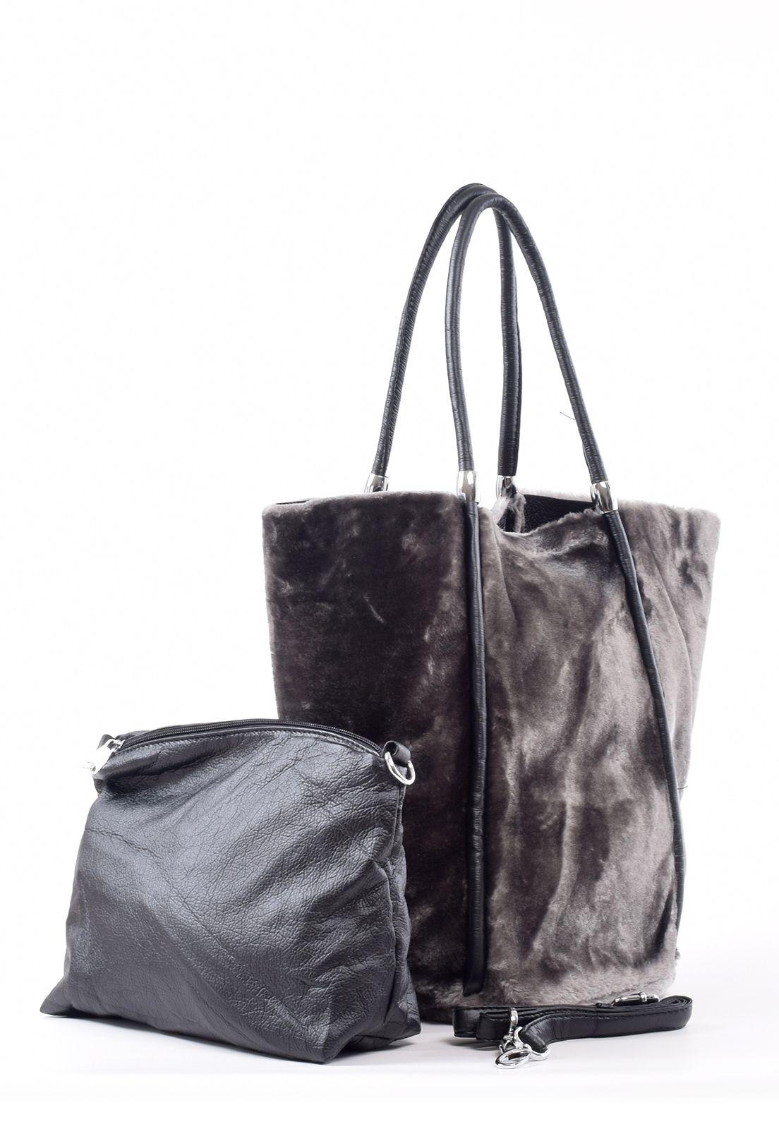 Cartera Full Pelo 2 Manillas Negro-1
