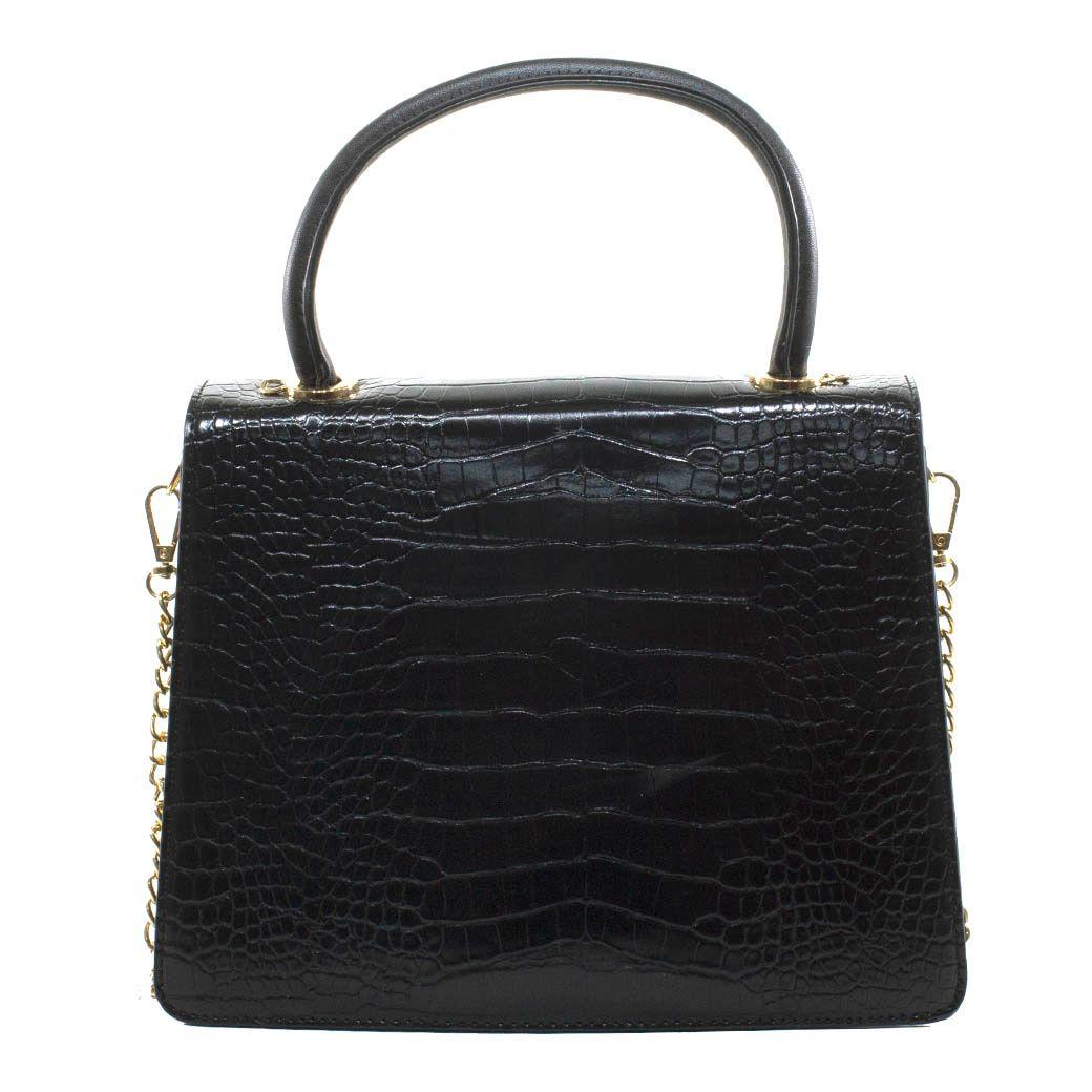 Cartera Mediana Rigida Coco Negro-2