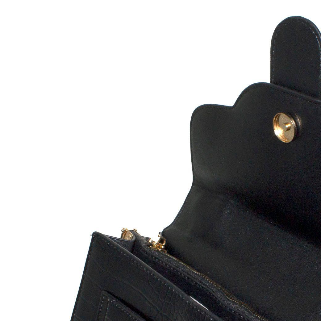 Cartera Mediana Rigida Coco Negro-3