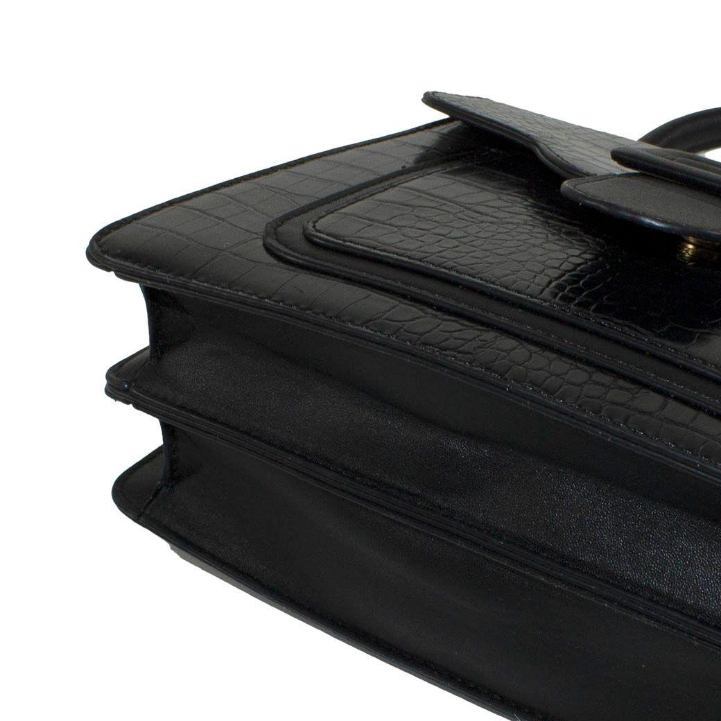 Cartera Mediana Rigida Coco Negro-4