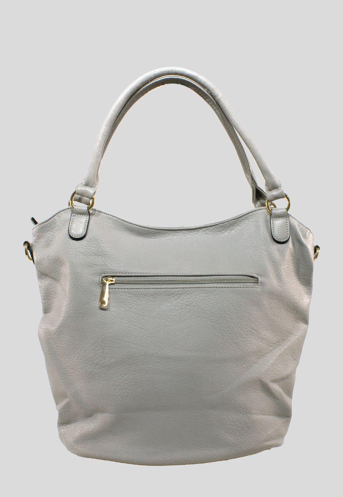 Cartera Clasica Bolsillo Boton Gris-2