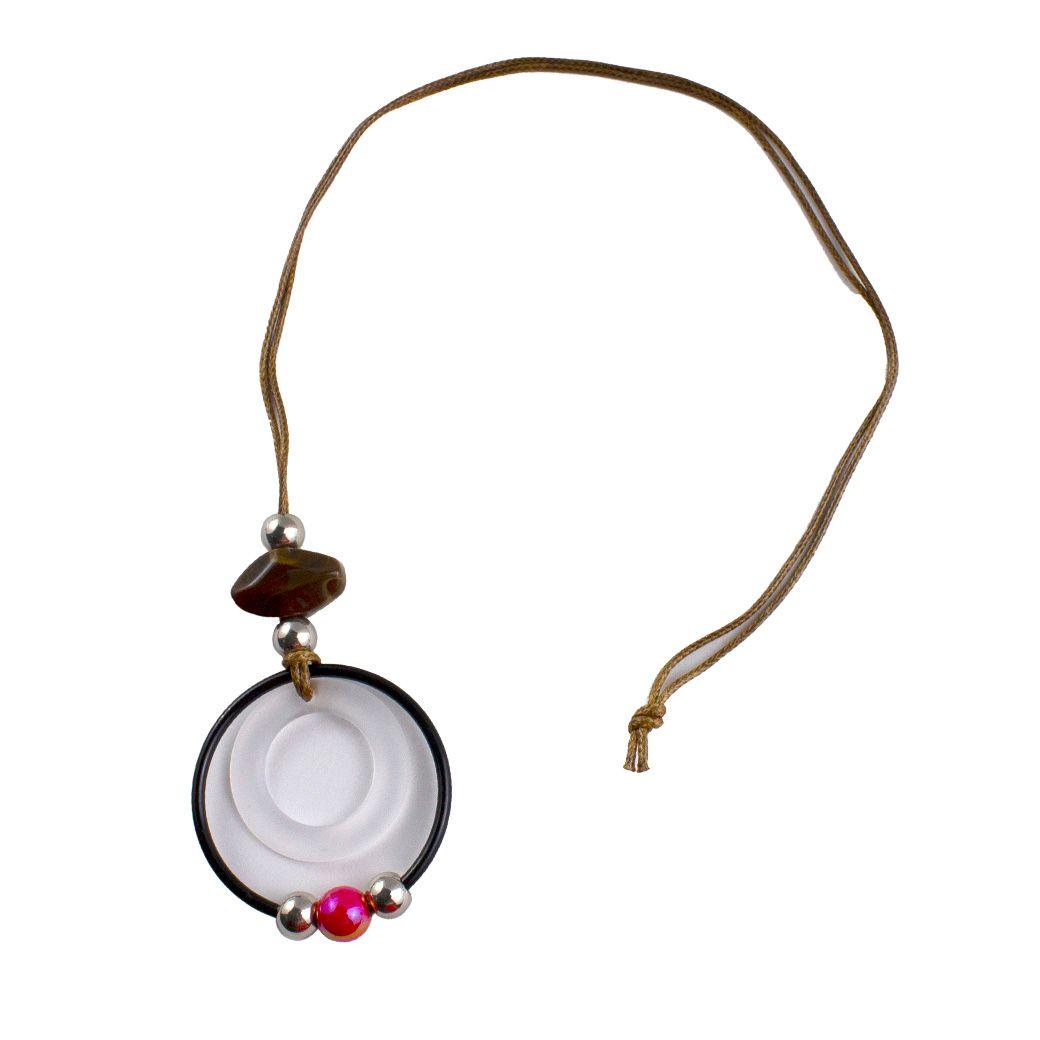 Collar Circulo y 3 Bolones Multicolor-1