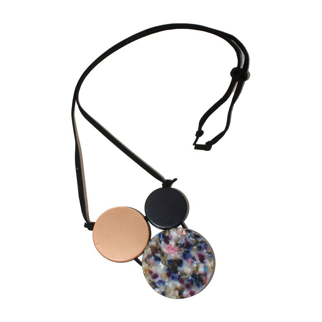 Collar 2 placas 1 ponseada Multicolor-2