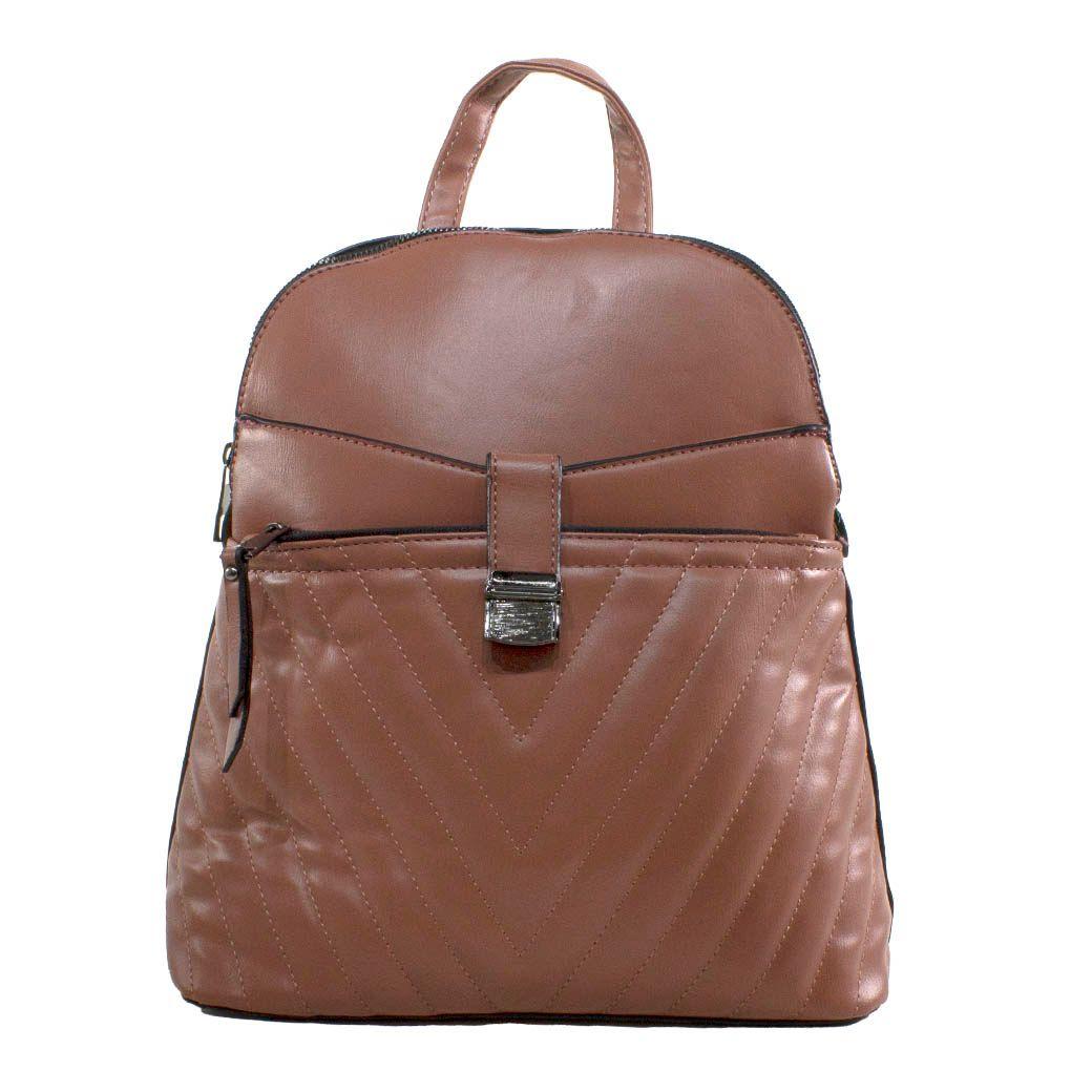 Mochila Bolsillo Acolchada Rosado-0