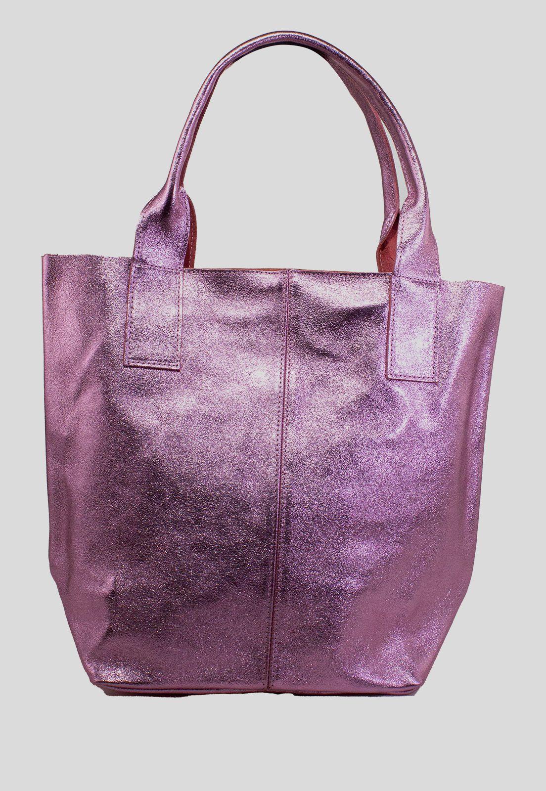 Cartera cuero saca brillo Rosado-1