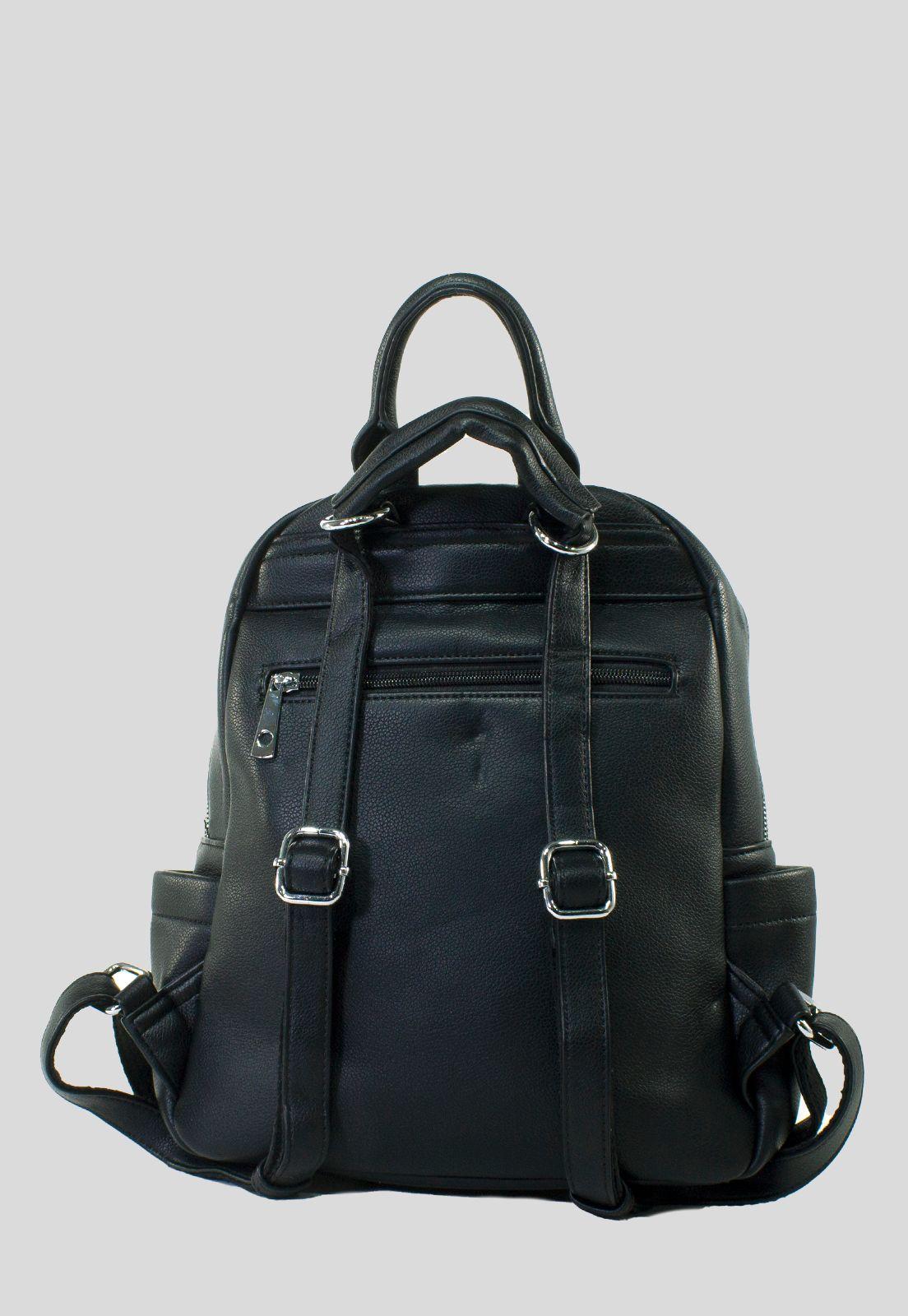 Mochila 2 Cierres Frontales Negro-2