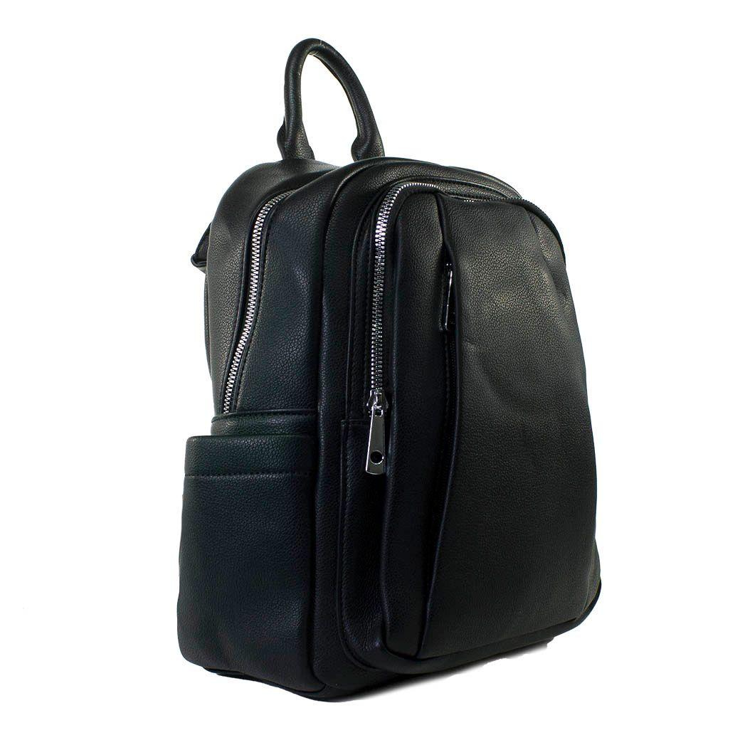 Mochila C/2 Cierres Frontales Negro-1