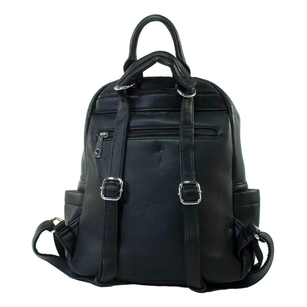 Mochila C/2 Cierres Frontales Negro-2