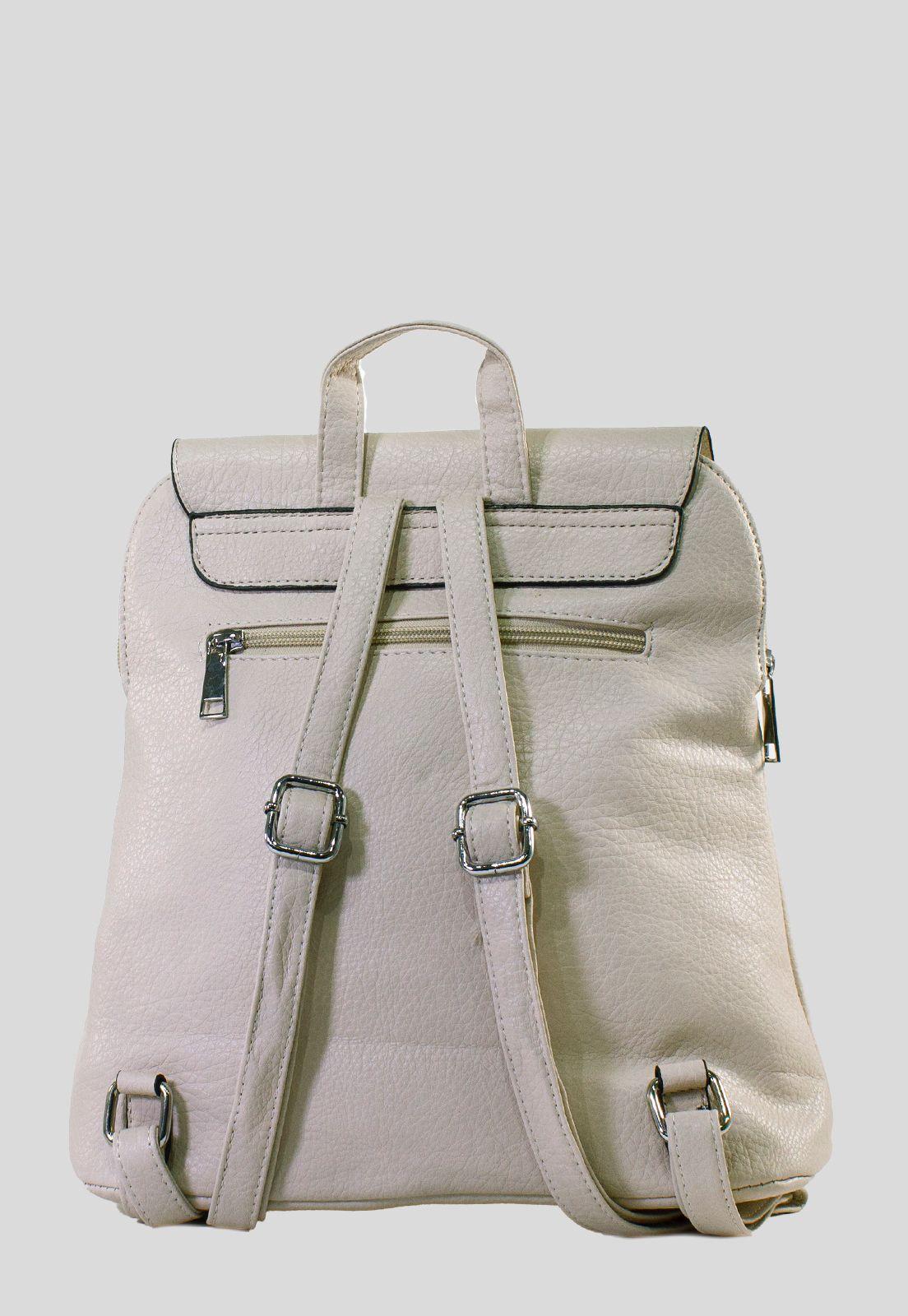 Mochila Con Iman Frontal Beige-2